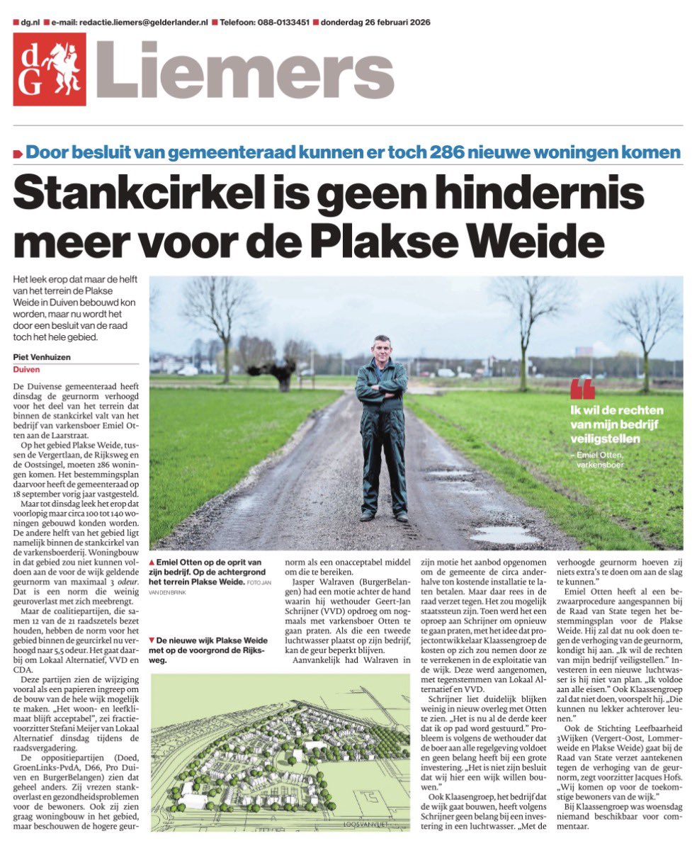 "Het woon- en leefklimaat blijft acceptabel", zei Meijer van Lokaal Alternatief dinsdag tijdens de raadsvergadering👇

Klinkklare onzin. Volgens de GGD en de wetenschap (o.a. Universiteit Utrecht) wordt het woon- en leefklimaat (zeer) slecht door stank, fijnstof en endotoxinen.