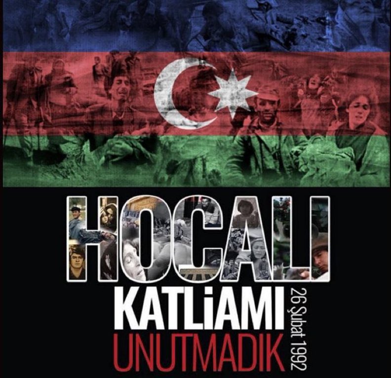 ArslanYuksel06's tweet photo. 26 Şubat 1992’de, Hocalı’da yaşanan ve aralarında 106 kadın, 83 çocuk bulunan 613 masum Azerbaycan Türkü’nün hunharca katledildiği bu insanlık suçunu lanetliyor, şehit edilen soydaşlarımızı rahmet, minnet ve saygıyla anıyorum. https://t.co/fVFvTxrgz8