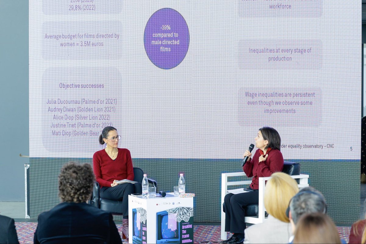 CatherineSuard's tweet photo. 👏🏻 #AlbanianWomenInAudiovisual #SabinaKodra soutenue par @France_Albanie @KubFranceTirana #QKK 🇦🇱 @JorgjiJonid
Echanges entre professionnelles et professionnels #Balkans et @LeCNC 🇫🇷 ➡️📈la place des 🚺 dans le 🎥
#DiplomatieFeministe #EgalitédesGenres https://t.co/32gTdwwRMv