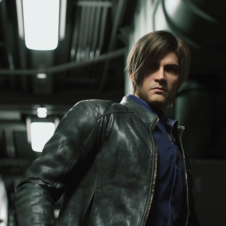 ryesre9uiem's tweet photo. leon is always in navy blue and i thank the people at capcom bc he pulls it off every time https://t.co/CDag0X4Z49