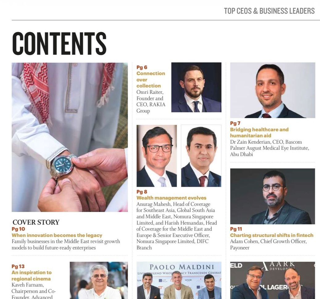 Honored to be featured in Gulf News “Top UAE CEOs &amp; Business Leaders” across Dubai and the GCC.

In the interview, I share a principle that guides my work at RAKIA: turning noise into clarity. The challenge today is not collecting more data, but making sense of it in time to