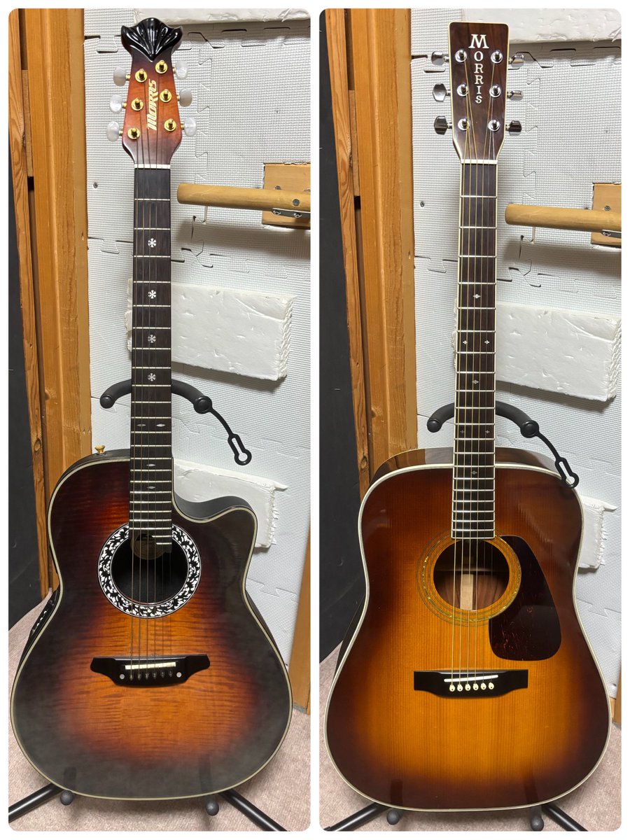 万が一、人様の前で演奏する用に所持してるエレアコ&アコギ✌️ ・TR