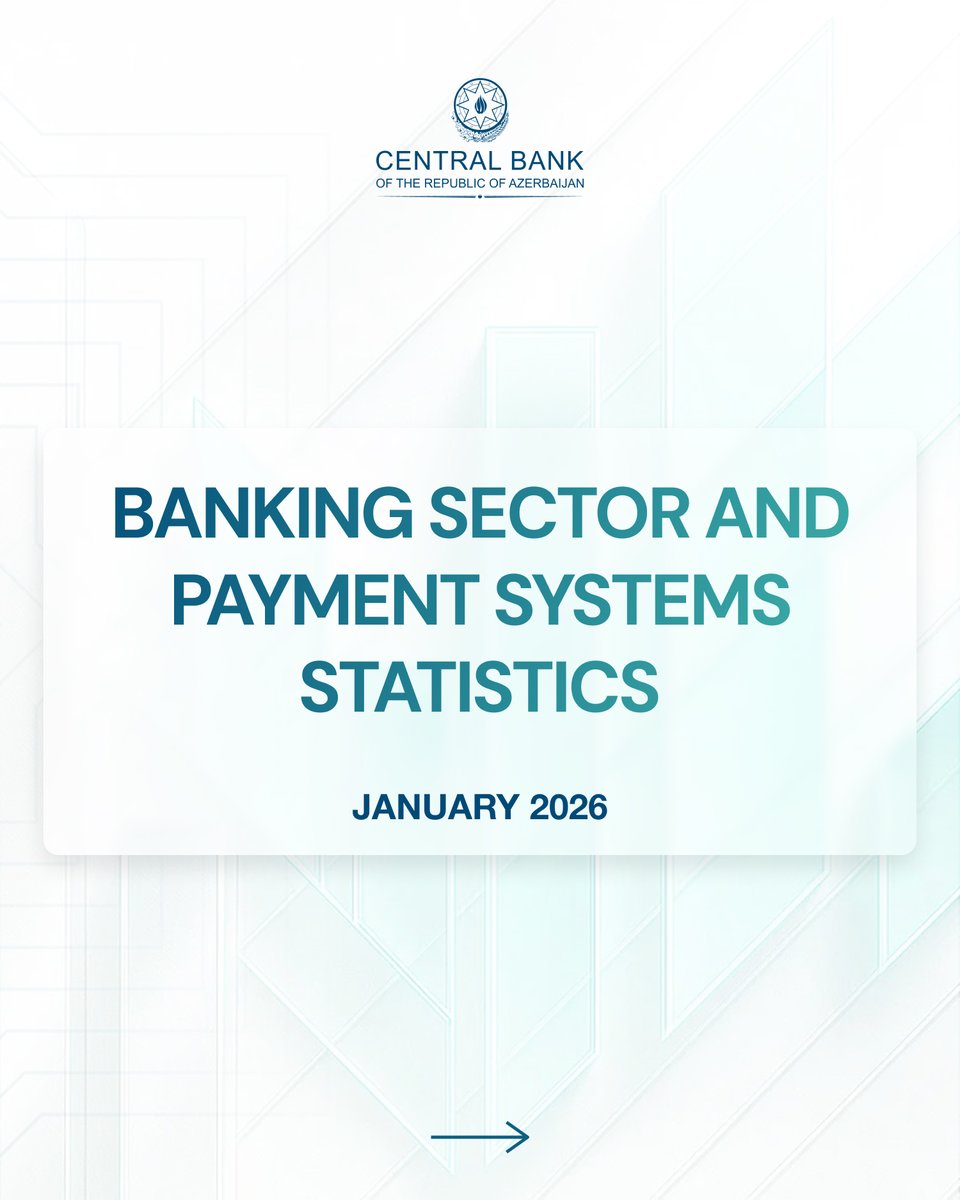 Central_Bank_AZ's tweet photo. Statistical Bulletin for January 2026 is published on the Central Bank's website.
For more information visit: https://t.co/Ny3GxKnCeb
#CBAR #StatisticalBulletin https://t.co/uaN0myxJit