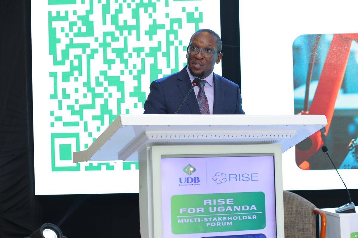 UDB_Official's tweet photo. We all have a role to play. Regulators must create an enabling and predictable framework to guide industrialization. Financial institutions must provide patient, catalytic, and strategic capital. Academia must anchor research, technology, and talent development to support industrial growth. Investors must step forward with confidence in well-prepared, bankable projects.

Ladies and gentlemen, industrial transformation will not happen by chance; it will happen by design. Through alignment, discipline, and sustained collaboration, we can achieve it. That is exactly what RISE is all about: a coordinated, purposeful approach.

Joshua Allan Mwesiga – Director Strategy & Corporate Affairs, Uganda Development Bank Limited
#RISE4UG2026