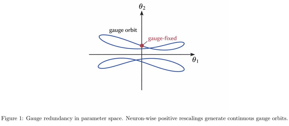 shriver_light's tweet photo. #111論文等共有 1600 https://t.co/Jy43ASDllq
[arXiv’26] ReLU のようにpositive homogeneityを持つニューラルネットでは、重みのスケールを層間で付け替えても出力関数が全く変わらないという冗長性があり、それが学習を不安定にし得るので、その冗長な自由度だけを抑えるsoft gauge fixing を提案。

実験では、制約が程よい範囲にあると性能改善すること、学習が安定化することを確認。ちなみにランダムにゲージ変換しても出力差は $10^{-17}$ 程度（倍精度丸め誤差レベル）。逆にいうとそれくらい大きい。

まとめると、ReLU ネットには同じ計算をするのに重みのスケールだけを好きに付け替えられる自由度があり、学習中にそこへ無意味に漂うと不安定になるので、その自由度だけを罰して代表元を選ばせると、性能を大きく変えずに学習の安定性が上がる。