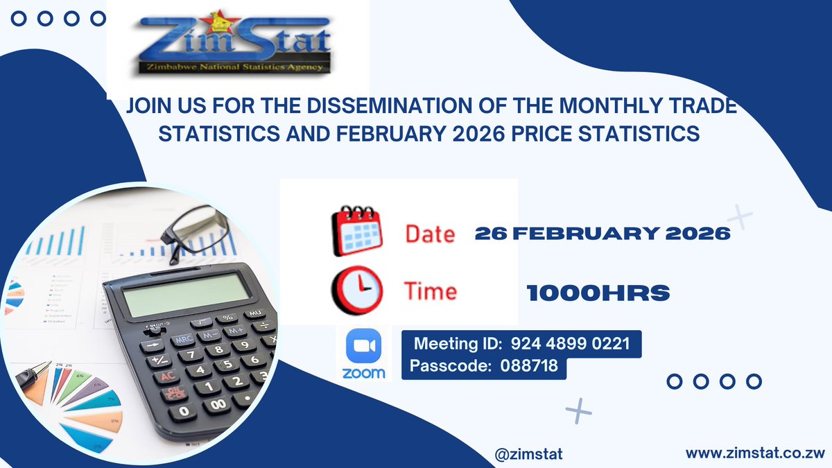 Zimbabwe National Statistics Agency - ZIMSTAT tweet media