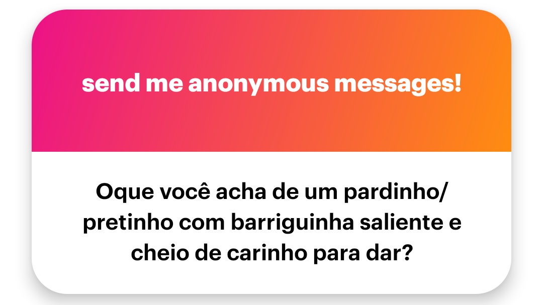 O que que eu tenho pra achar? Não posso julgar uma pessoa só sabendo essas características 

ngl.link/solosigdrr