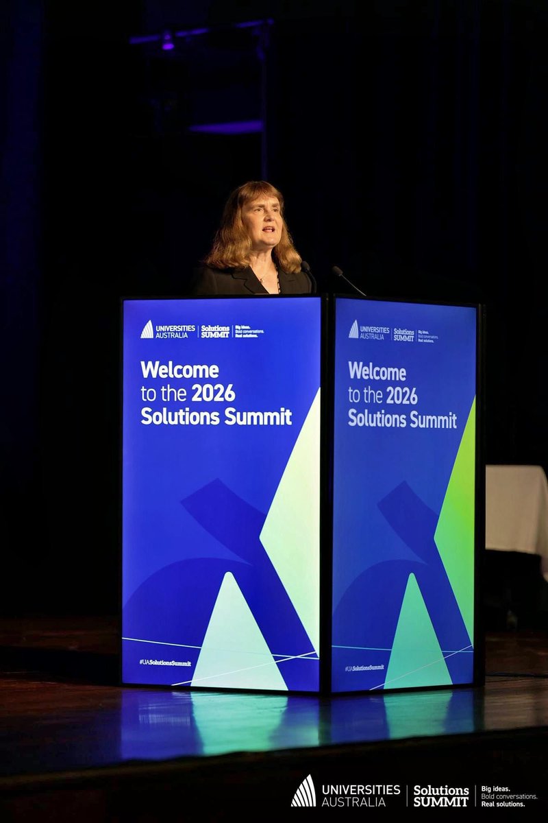 uniaus's tweet photo. And that’s a wrap on the 2026 #UASolutionsSummit!
A huge thank you to our Chair Professor Carolyn Evans @GriffithUniVC, for her inspiring and insightful closing remarks. A powerful finish to an incredible summit.
See you next year! https://t.co/W14bO2gtsD