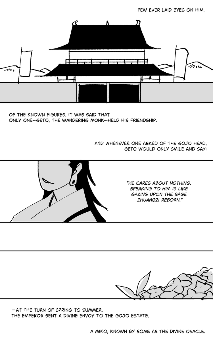 qqq0928's tweet photo. kinku I: beyond the garden wall 1/4 #gojohime #jjk https://t.co/jUkeHUminC
