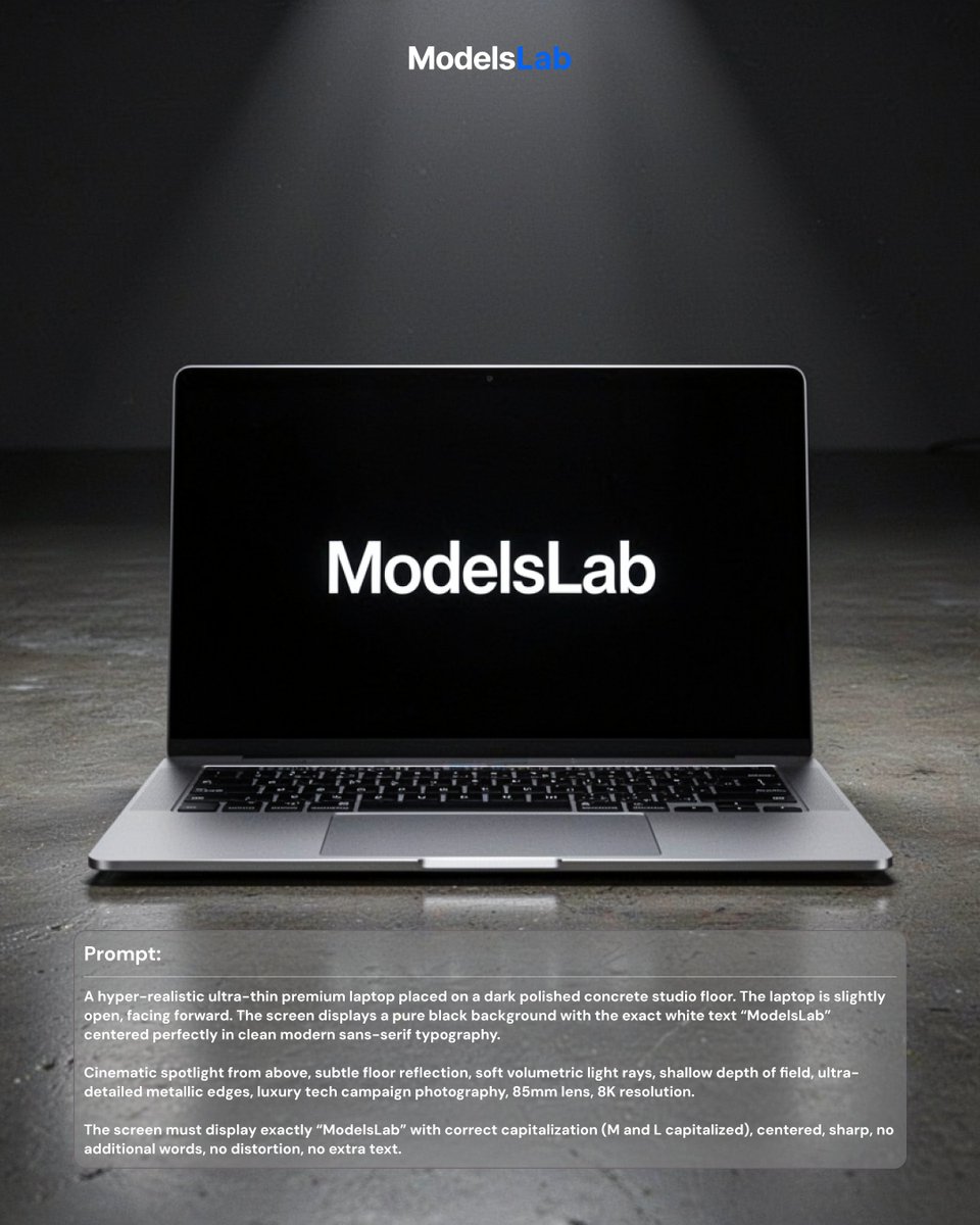 ModelsLabAI's tweet photo. Build stunning AI images with ONE prompt 🎨

Generate multiple variations instantly using Flux.2 Dev Text To Image.

Prompt → Variations → Production-ready visuals

Try it here:
https://t.co/V9GUcEr0KK

#AI #TextToImage #Flux2 #Modelslab #GenerativeAI https://t.co/VtfGTwyPrT