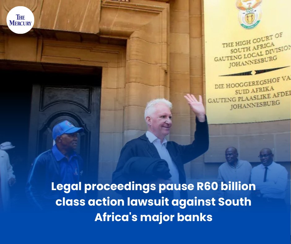 TheMercurySA's tweet image. ⚖️ A massive R60 billion class action lawsuit against South Africa’s major banks has hit a pause, as legal proceedings are temporarily halted. The case could reshape accountability in the financial sector.

Read more: themercury.co.za/news/crime-and…

#Banks #ClassAction #LegalNews