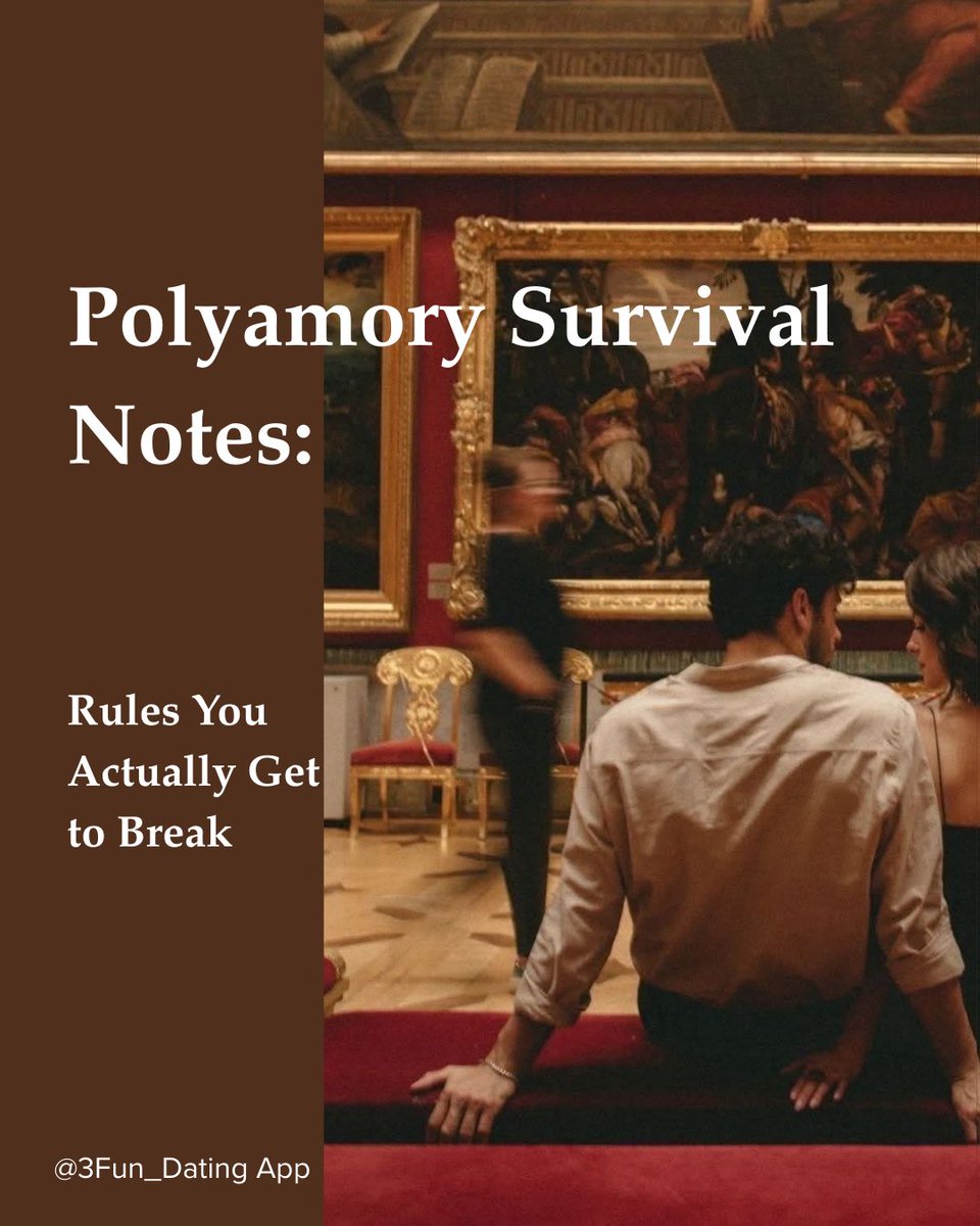 3fun_app's tweet image. If you’ve been questioning whether you’re “doing it right,” this is your reminder: healthy polyamory makes room for real humans — and real humans are beautifully messy.💖 #3fun #polyamory  #enm