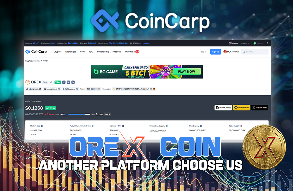 orexglobaLLC's tweet photo. #coincarp Listed #orex coin ... π₯π₯π₯π₯π₯ https://t.co/mF2g0oCDrQ