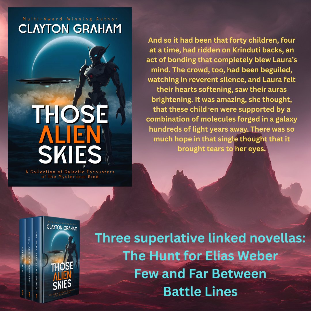 CGrahamSciFi's tweet image. EXCEPTIONAL NEW SCIENCE FICTION 
mybook.to/thosealienskie… 
"This is sci-fi that lingers. Raw and thoughtful and achingly alive."  
“Smart, moody sci-fi that lingers after you’re done.”     
#scifi #SpaceOpera #mustread #readers #bookworms #kindle