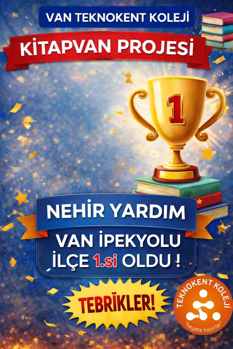 🏆 Gurur duyuyoruz!

Van Teknokent Koleji öğrencimiz Nehir Yardım, “KitapVan Projesi” kapsamında Van İpekyolu İlçe 1.si olarak büyük bir başarıya imza attı. 

öğrencimizi yürekten tebrik ediyor; emeği geçen öğretmenlerimize ve ailesine teşekkür ediyoruz.