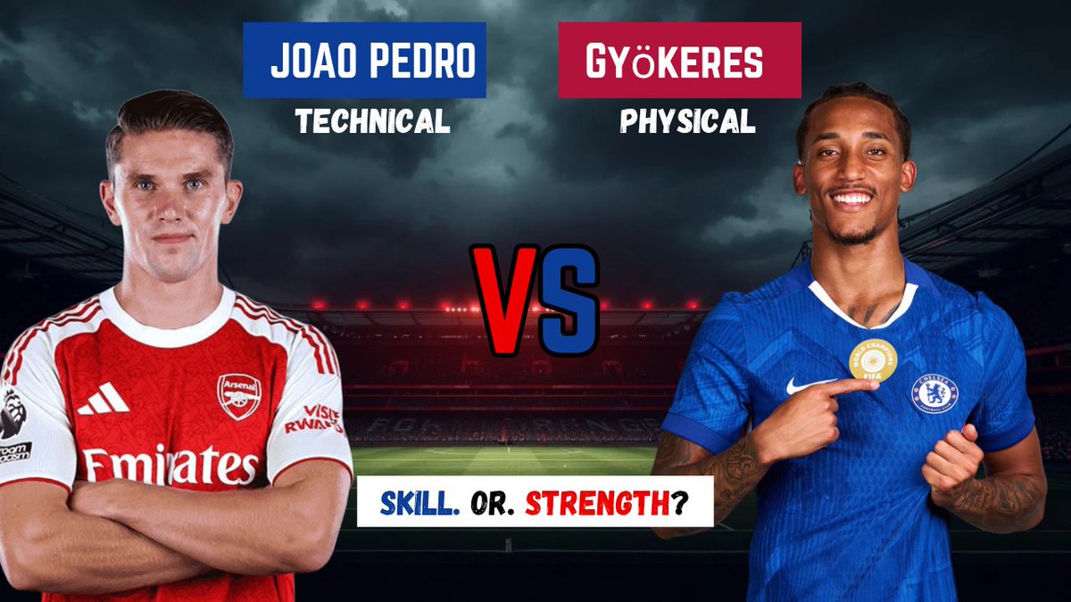 meAndyFiner's tweet photo. João Pedro vs Gyökeres ⚽ Who’ll cause more chaos when Arsenal take on Chelsea this weekend? 🤯 #EPL #ArsenalVsChelsea https://t.co/9Anfgbl6jr