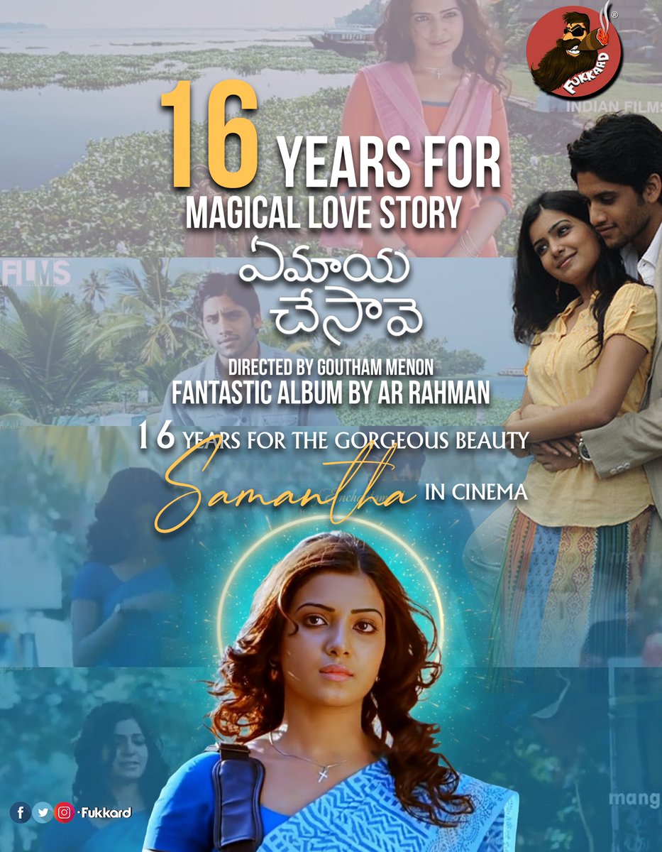 Fukkard's tweet photo. 16 Years for #YMC & #Samantha in Cinema 🎦
#16yearsofSamantha #16YearsForYeMaayaChesave https://t.co/8suGP5MBe3
