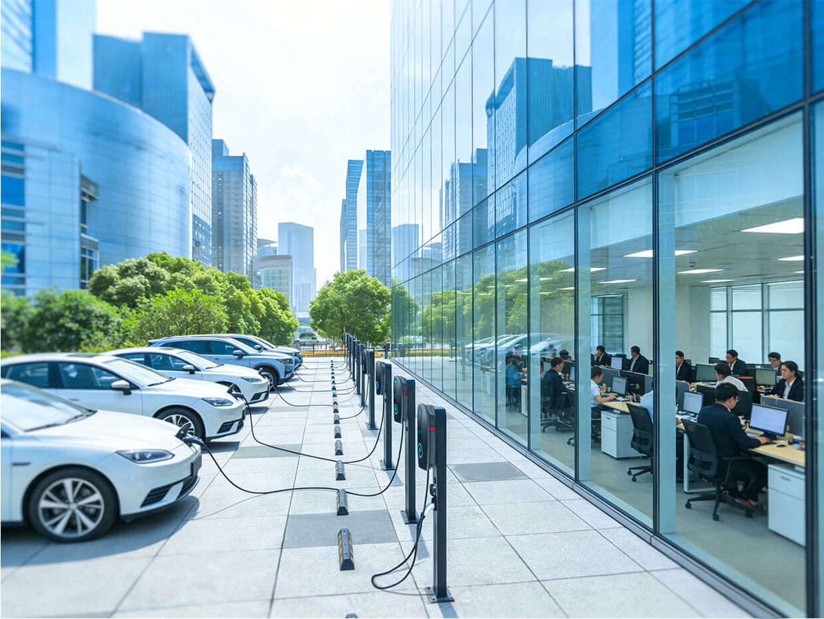 tkthvac's tweet photo. Want happier employees and a greener brand? Workplace EV chargers save commuters time, boost retention, and can even generate revenue with public fast chargers. Explore turnkey planning guidance from TKT. Tap to learn more! https://t.co/eRXIBHwPLx https://t.co/YJqo0Qwkqp