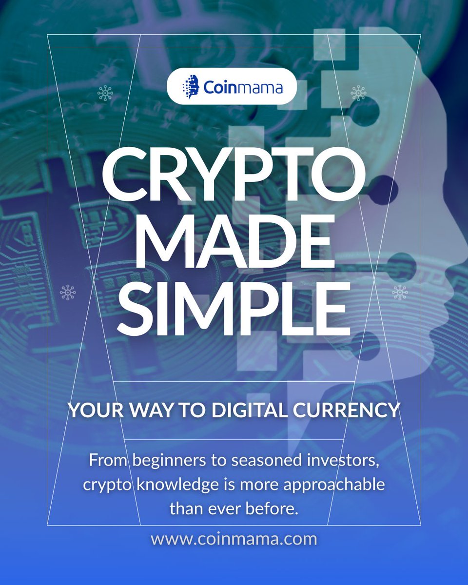 Crypto made simple.

Clear steps, practical knowledge, and a smarter way to start your digital asset journey without the confusion.

#Coinmama #CryptoEducation #CryptoCommunity #CryptoSecurity #CryptoInvesting