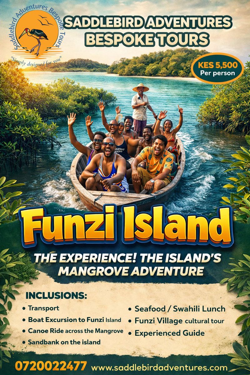 ASaddlebird's tweet photo. Option 2: Adventure &amp; Nature
Ready to explore the wilder side of the coast? 🛶🐊

Join Saddlebird Adventures for a bespoke trip to Funzi Island. Crocodile spotting in the Ramisi River followed by a swim in the middle of the ocean? Yes, please. 🌊

#FunziIsland #EcoTourism #Kenya https://t.co/6e6KM4aSb5