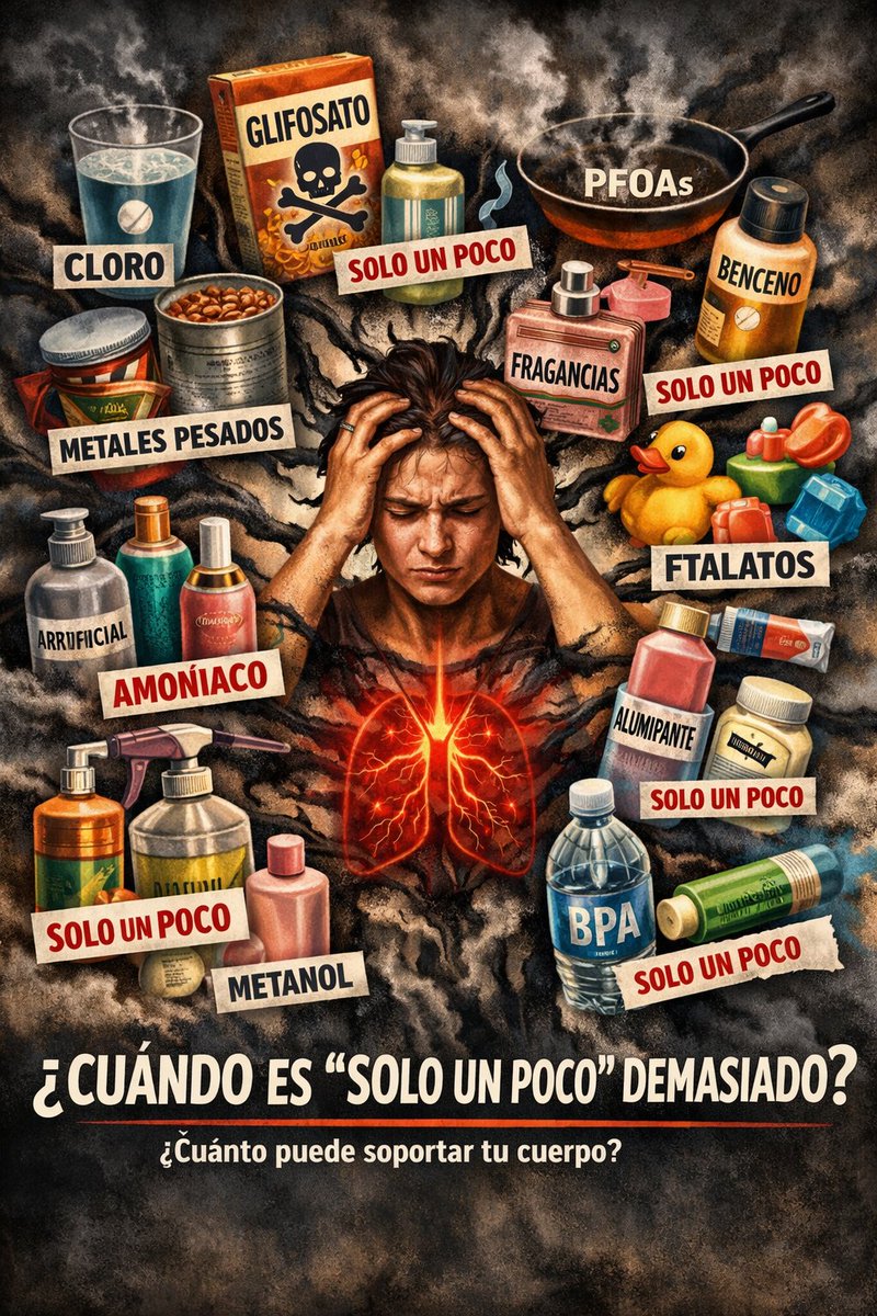Es solo un poco de cloro en tu agua.
Es solo un poco de metales pesados en tu comida.
Es solo un poco de fragancias en tu perfume.
Es solo un poco de benceno en tu crema solar.
Es solo un poco de aluminio en tu desodorante.
Es solo un poco de PFOAs en tu sartén antiadherente.
Es