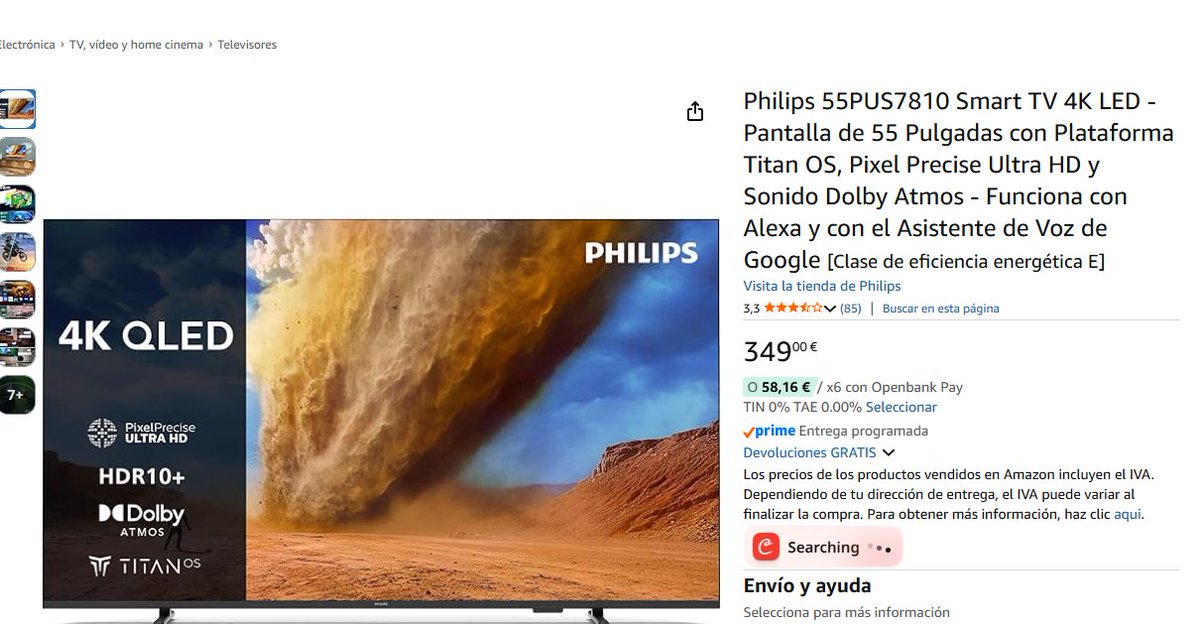 Esto es grande <a href="/saludand/">Consejería de Sanidad, Presidencia y Emergencias</a> <a href="/JuanMa_Moreno/">Juanma Moreno</a> 3.455 euros por una televisión que en Amazon vale 349 euros. Que siga la Fiestaaa. Pagamos camarones a precio de caviar. Esta gente acaba con el presupuesto en tres o cuatro meses. Y subirán los impuestos a los tiesos. A los ricos NO.