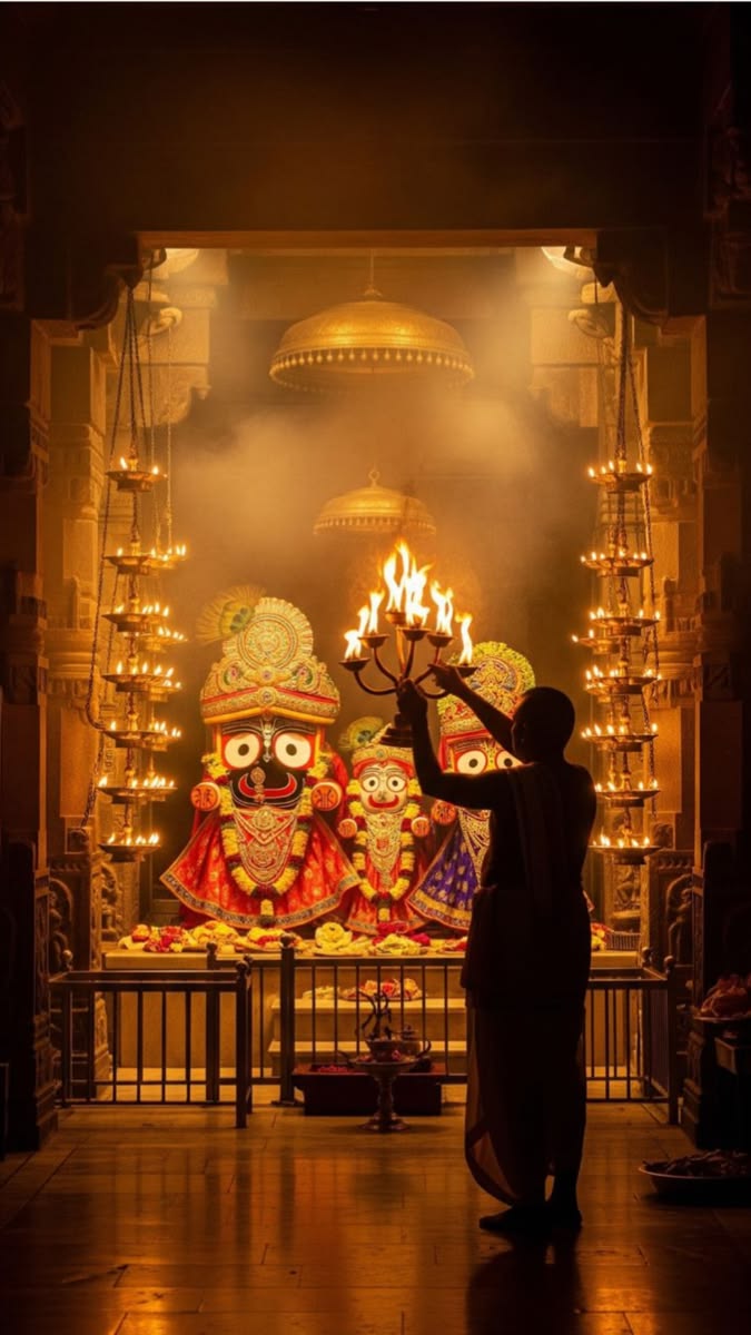 महाम्भोधेस्तीरे कनक-रुचिरे नील-शिखरे
वसन् प्रासादान्तः सहज-बलभद्रेण बलिना
सुभद्रा-मध्यस्थः सकल-सुर-सेवा-वसरदो
जगन्नाथः स्वामी नयन-पथ-गामी भवतु मे ... 💖🙏

              🌸 जय महाप्रभु जी 🌸