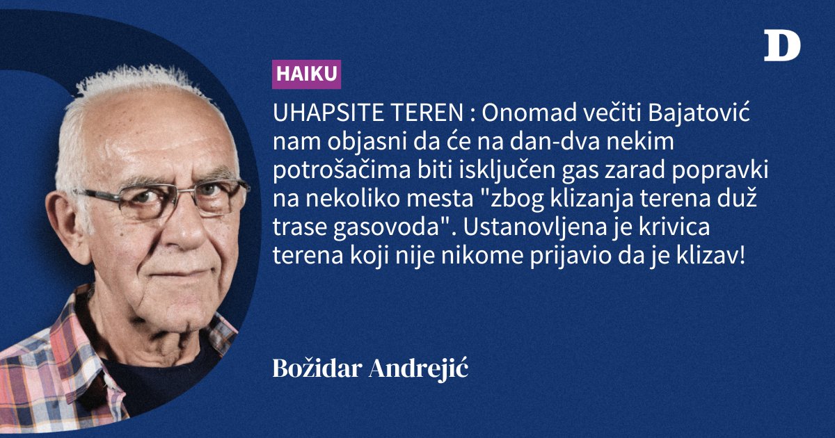 OnlineDanas's tweet image. Složio Boža #BožinSlogan #Danas @bozdobar