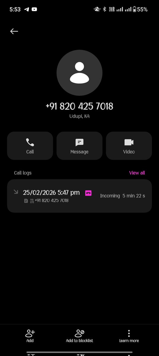 miltubag's tweet photo. @SBICard_Connect @RBI @PMOIndia @FinMinIndia what the hell SBI credit card. I attach screenshot from which I received a call. He threatened me and persuaded me to commit suicide.He told that he was calling from SBI bank. He is also calling my relatives. https://t.co/sja1Hnki6X