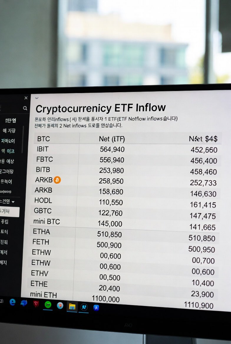 ballblockchain's tweet photo. ✔️BTC 현물 ETF 2거래일 연속 순유입

25일(현지시간) 미국 비트코인 현물 ETF에 5억589만 달러(7232억원)가 순유입됐다고 트레이더T가 집계했다. 2거래일 연속 순유입이다.

-블랙록 IBIT +2억9675만 달러
-피델리티 FBTC +3009만 달러
-비트와이즈 BITB +3937만 달러
-아크인베스트 ARKB +229만 달러
-반에크 HODL +1561만 달러
-그레이스케일 GBTC +1억249만 달러
-그레이스케일 미니 BTC +1929만 달러

✔️ETH 현물 ETF 2거래일 연속 순유입

25일(현지시간) 미국 이더리움 현물 ETF에 1억5708만 달러(2246억원)가 순유입됐다고 트레이더T가 전했다. 2거래일 연속 순유입이다.

-블랙록 ETHA +3121만 달러
-피델리티 FETH +6194만 달러
-비트와이즈 ETHW +148만 달러
-반에크 ETHV +303만 달러
-그레이스케일 ETHE +3387만 달러
-그레이스케일 미니 ETH +2555만 달러