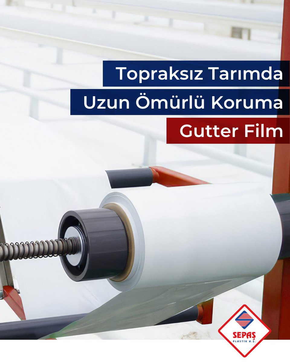 Topraksız tarım yapılan seralarda maksimum verim ve uzun ömürlü koruma için geliştirildi.Sepaş Gutter Film, gutter sacı ile cocopeat arasına serilerek sacın nem ve çevresel faktörlerden etkilenmesini önler.🌿
