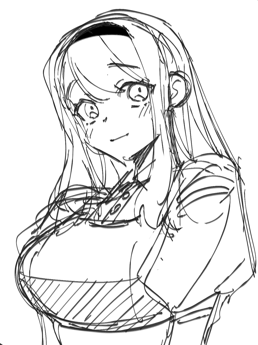 お嬢さんらくがき 