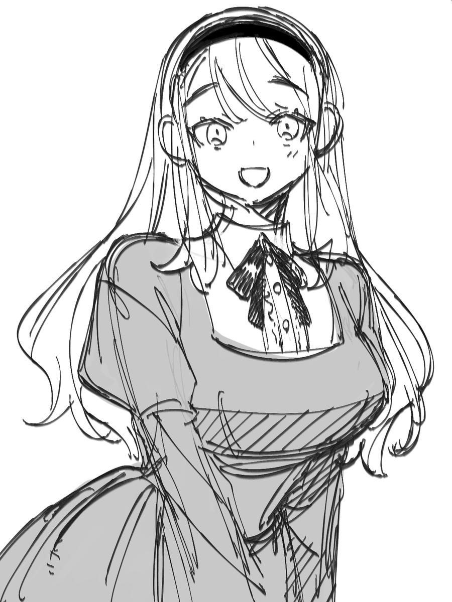 お嬢さんらくがき 