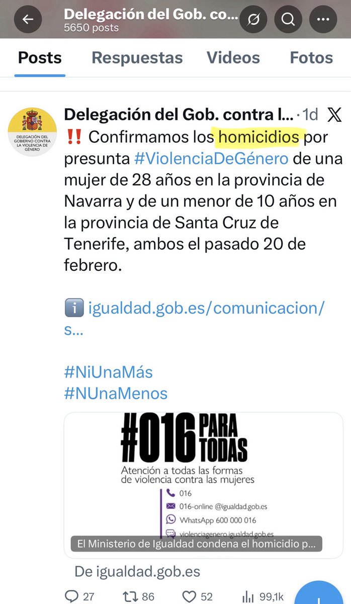 VickyRosell's tweet photo. Confirma @_infoLibre que no es un error, es una decisión del Gobierno:
Pasar de hablar de FEMINICIDIOS o ASESINATOS a HOMICIDIOS.

La excusa es el Derecho Penal.

Etimológicamente, homicidio significa matar a un hombre. Obvio.

No nos hagan esto ahora.🤦🏼‍♀️

https://t.co/olFTlAYkmL https://t.co/kzFuPtf2tc