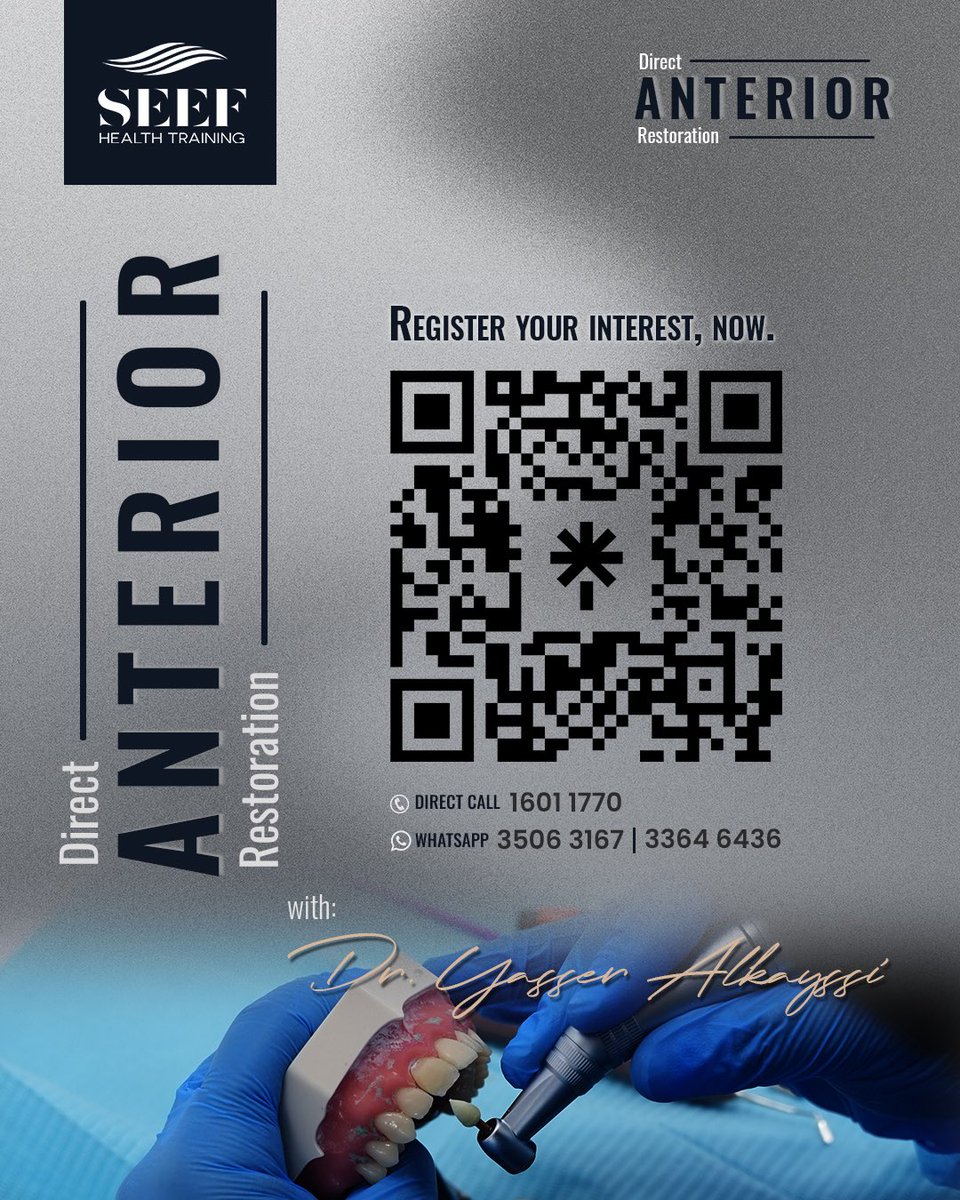 seeftrainingbh's tweet photo. Our Direct Anterior Restoration Course registration is now officially open!✍🏻

https://t.co/2HVeeo8Lhr

#DentalEducation #AnteriorRestoration #AestheticDentistry #HandsOnCourse #ContinuousEducation https://t.co/LOlkDKCtn6