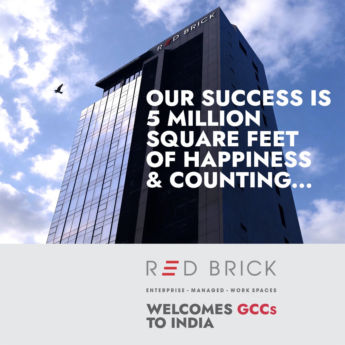 🚀 5 Million Sq. Ft. of Success - And Counting 

We are committed to creating environments where businesses thrive and global capability centers scale seamlessly. Here’s to building spaces that build success.

#ManagedWorkspaces #GCCIndia #India #RedbrickOffices