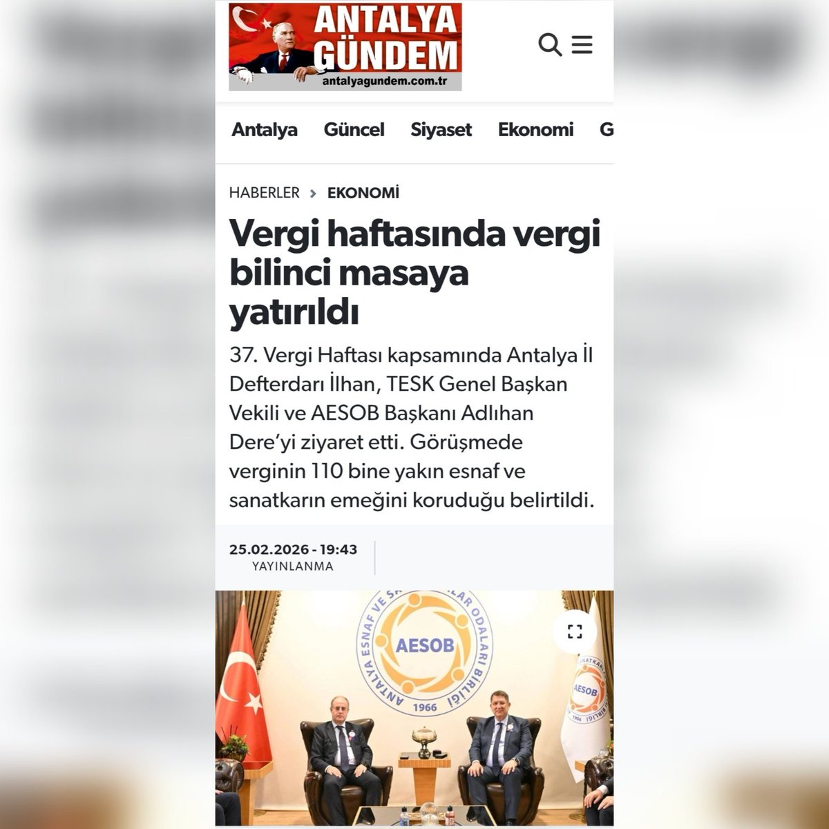 Antalya Esnaf ve Sanatkarlar Odaları Birliği tweet media