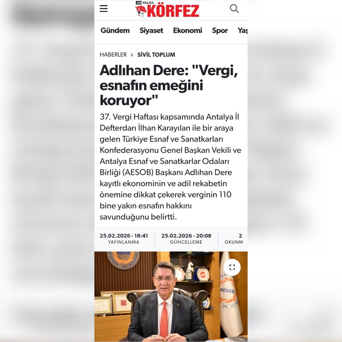 Antalya Esnaf ve Sanatkarlar Odaları Birliği tweet media
