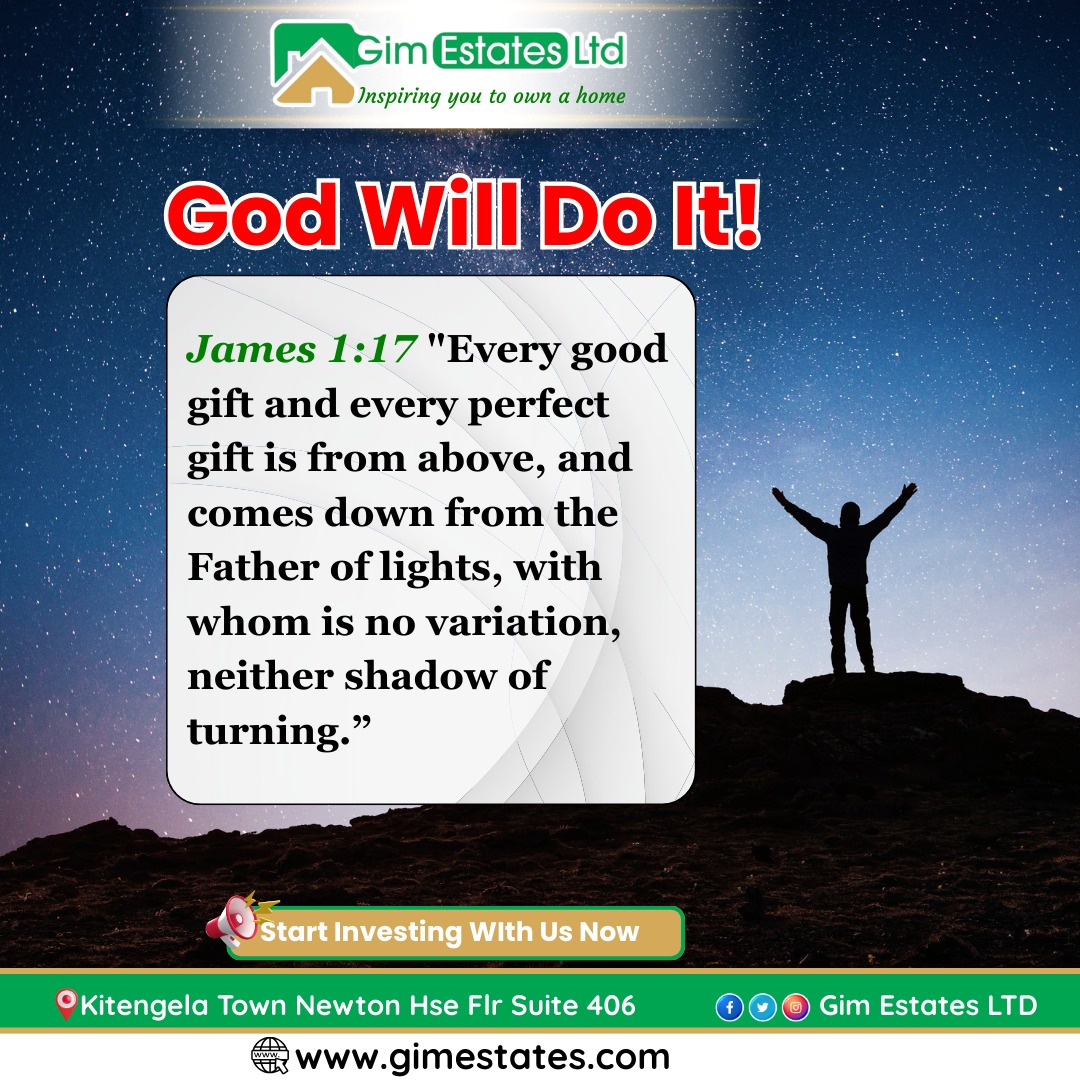 muchirimashamba's tweet photo. Every good gift comes from above π
Trust Godβs timing, keep believing, and keep building. Your dream home is possible β and with faith plus action, God will do it! π‘π
π 0720 145899
#muchiriwamashamba
#FaithAndInvestment
#GimEstates
#home
#land
#JKL Matiangi Ruto Sifuna https://t.co/7hIoBqmQKZ