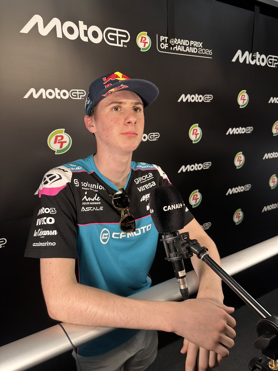AsparTeam's tweet photo. 🎙️ Máximo Quiles: “It was a short winter, this season I start earlier than last year 😅. I am a rookie at the #ThaiGP.

I like the pressure, it’s good. We worked really well in Jerez, but we’ll go race by race”

#ThaiGP https://t.co/Kdg7zw7msQ
