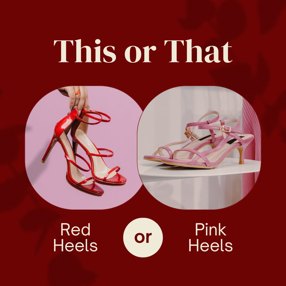 style5ws's tweet photo. This or That? 👠❤️💗
Red heels for bold, boss-energy vibes 🔥
OR
Pink heels for soft, flirty glam 💕 https://t.co/7Ax7QQ0GyU