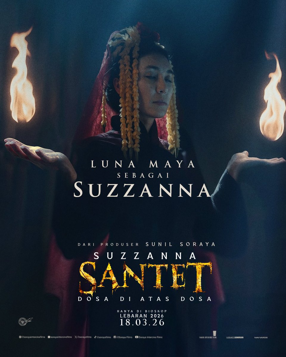 Raganya sudah tiada tapi namanya selalu melekat di ingatan kita!

Luna Maya berperan sebagai Suzzanna

Hanya di bioskop
Lebaran, 18.03.2026

#Suzzanna #SuzzannaSantet #FilmLebaran #SuzzannaSantetDosadiAtasDosa #SorayaIntercineFilms
