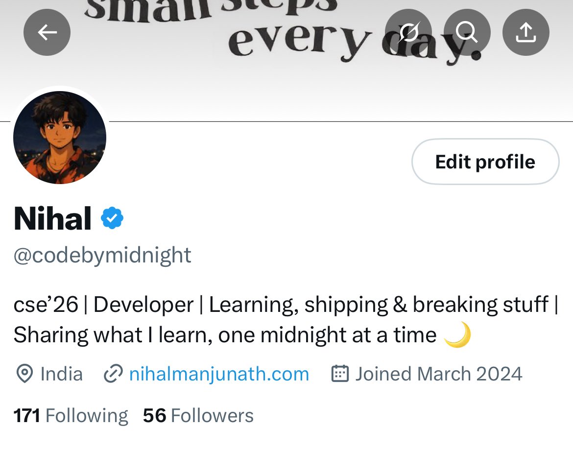 codebymidnight's tweet photo. Grateful for hitting 50 followers! Thanks for being part of the journey! 🙏 Excited to connect with more like-minded folks. #Milestone #LetsConnect https://t.co/SjiK2YVjnq