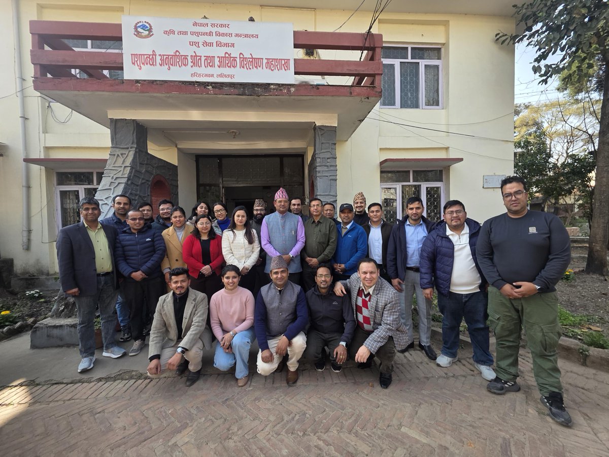 FAONepal's tweet photo. FAO Nepal, through the Pandemic Fund (SPEED) project, in collaboration with the Department of Livestock Services, conducted a six-day advanced geospatial training for veterinary professionals from 16 to 21 February at Hariharbhawan, Lalitpur. https://t.co/V9mVnhBXx3
