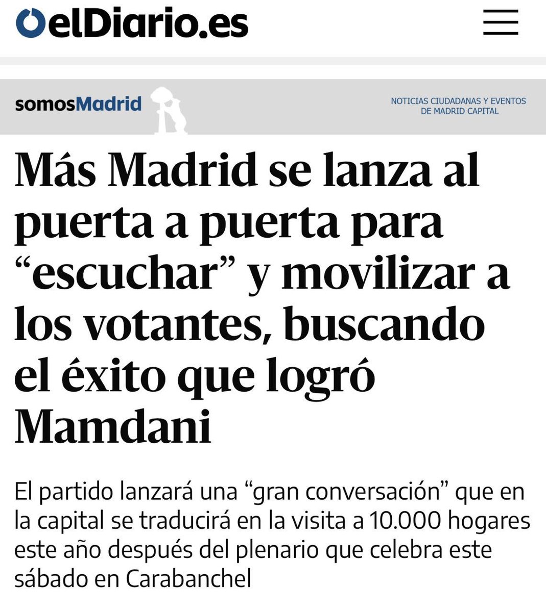 Movilizamos a toda la militancia barrio a barrio, puerta a puerta para escuchar y recoger las preocupaciones y necesidades de las madrileñas y madrileños. Y siempre, en la calle. eldiario.es/madrid/somos/m…