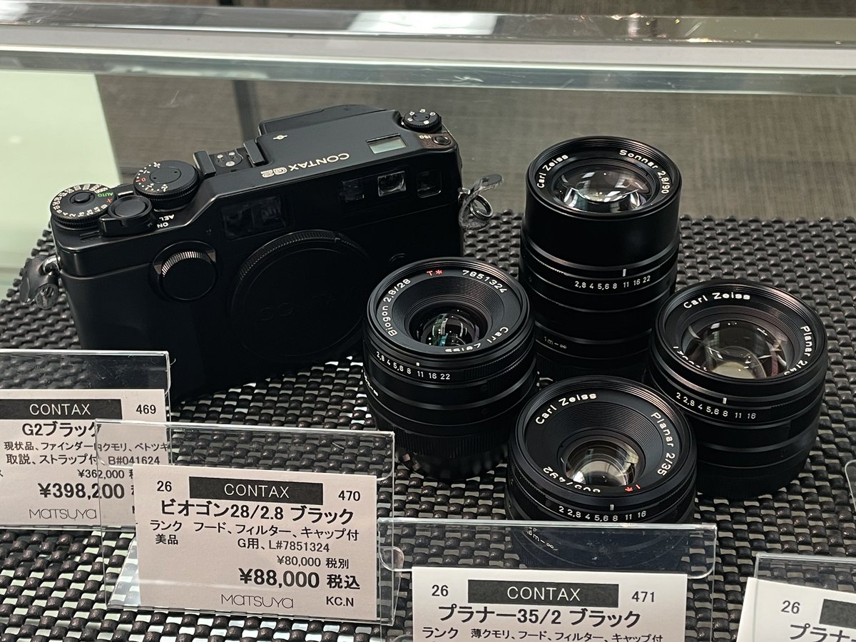 コンタックス G2 ブラック 28mm、35mm、45mm、90mm 写りもルックスも