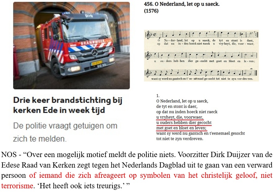 LowikRonald's tweet image. Nou, daar zal Diederick Jan wel achter zitten. Poeh, die heeft toch zo’n afkeer van christelijke symbolen; het is gewoonweg niet te bevatten.

#Ede #brandstichting #kerken

nos.nl/artikel/260403…