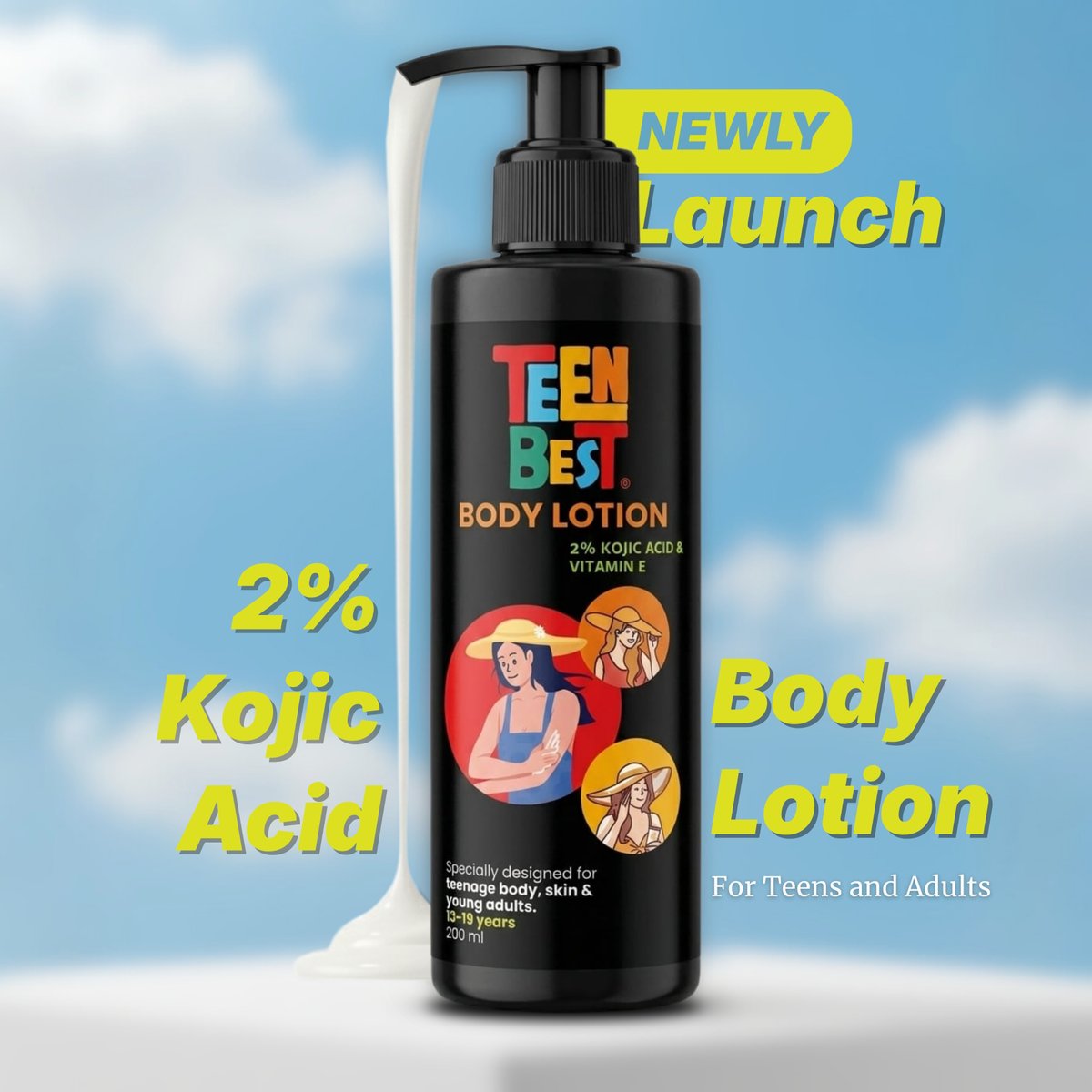 HEALTHBEST_'s tweet photo. New launch alert! 🚨 Get that viral glow with our 2% Kojic Acid &amp; Vitamin E Body Lotion. 🧴💛

Designed for teens (13-19), loved by adults. Fade spots, even tone, and stay hydrated.

Shop the glow: https://t.co/luAkL5qN1d ✨

#HealthBest #NewLaunch #KojicAcid #GlowUp #skincare https://t.co/eYqOshNrsa