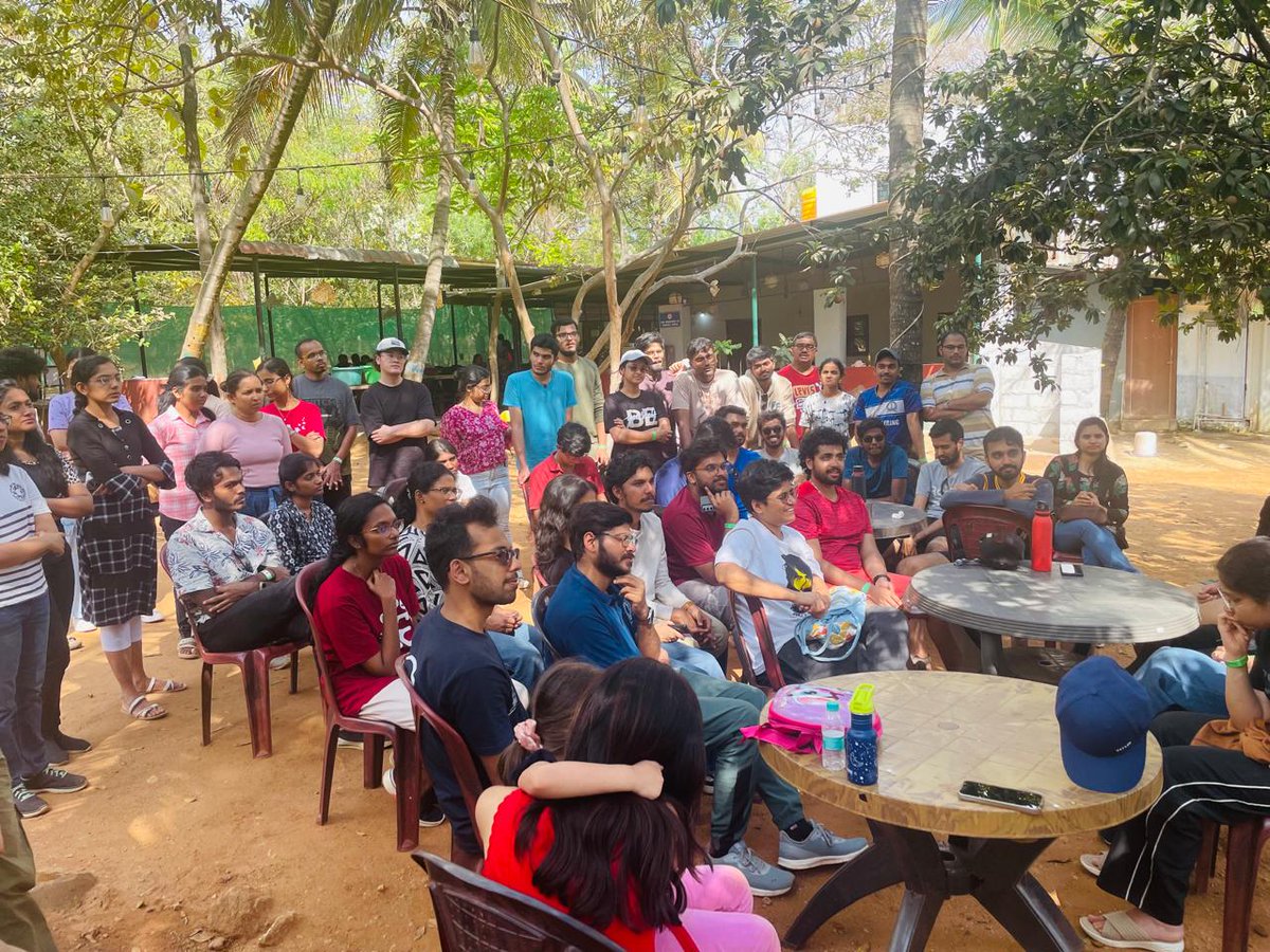 BE_IISc's tweet photo. Research thrives on collaboration. The best ideas spark not only under fluorescent lab lights, but under open skies too.

Our department took a short break to connect beyond projects and publications. Stronger bonds. Fresh energy. One team. 📸

@iiscbangalore https://t.co/aQ6sxmlawa