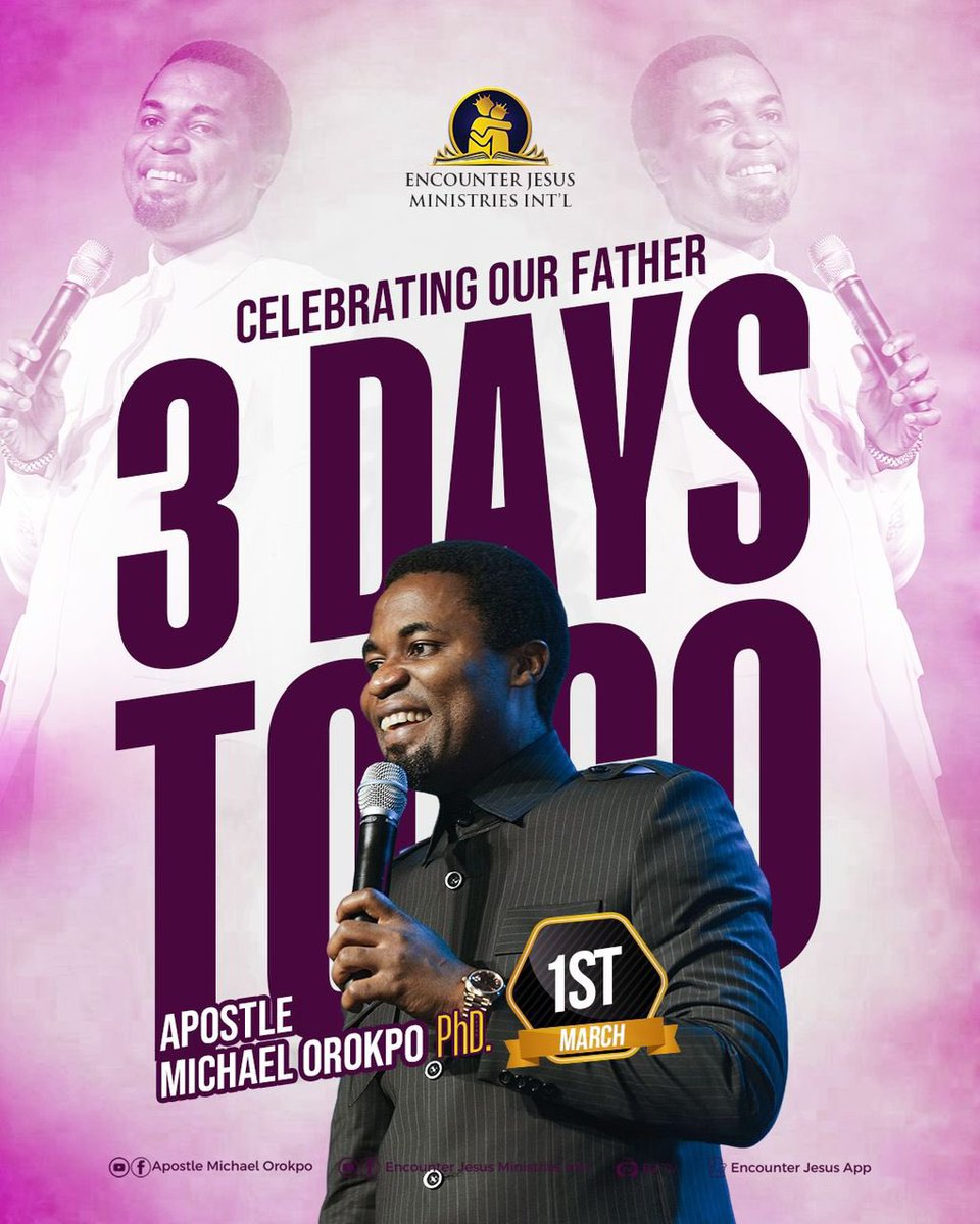 EJMI_official's tweet image. Three days to celebrate a mentor whose teachings have strengthened many.
Honour is rising.

#3DaysToGo #SpiritualFather